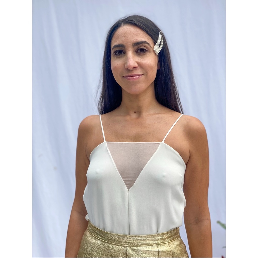 Adam Lippes silk spaghetti strap top